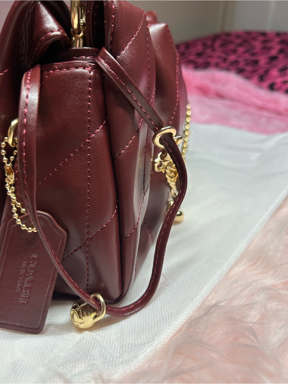COACH Faye Shoulder Bag in Burgundy